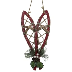 12" Red Hanging Snowshoe Christmas Wall Decoration