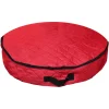 36" Red Premium Quilted Christmas Wreath Storage Bag