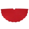 38" Red Scalloped Edge Christmas Tree Skirt