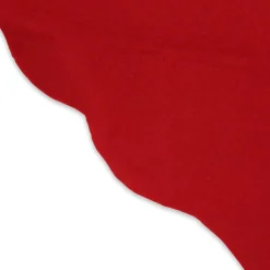 38" Red Scalloped Edge Christmas Tree Skirt