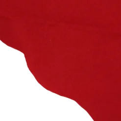 48" Red Scalloped Edge Christmas Tree Skirt