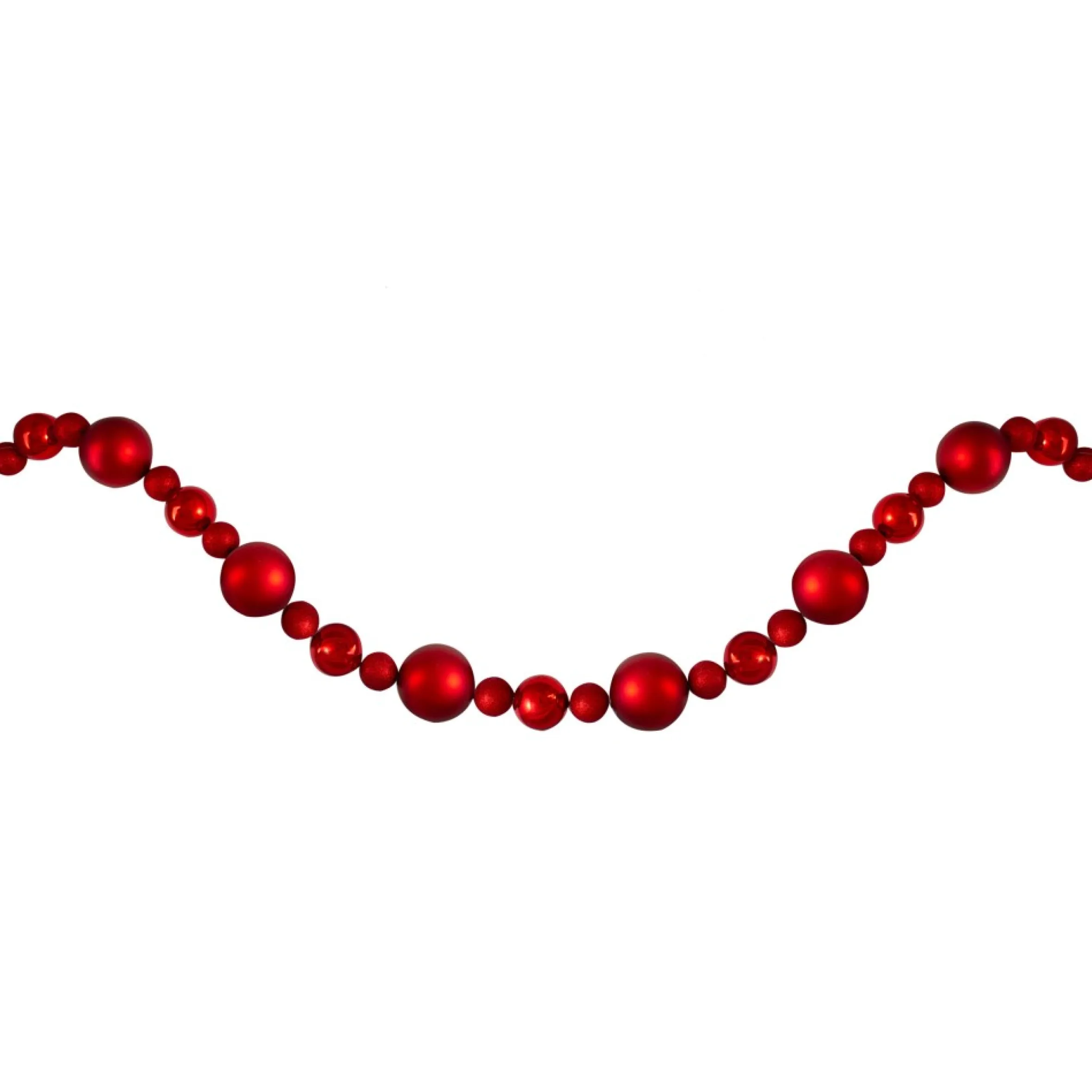 6' Red Shatterproof Ball Artificial Christmas Garland - Unlit