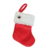 6" Red Velvet Christmas Stocking With Cuff And Silver Bell Accent