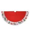 48" Red With White Border Christmas Day Fun And Surprise Christmas Tree Skirt