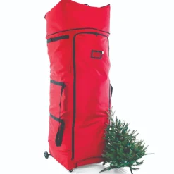 60" Red Xxl Christmas Tree Expandable Storage Duffel Bag