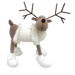 18" Reindeer With Sweater Plush Christmas Figurine