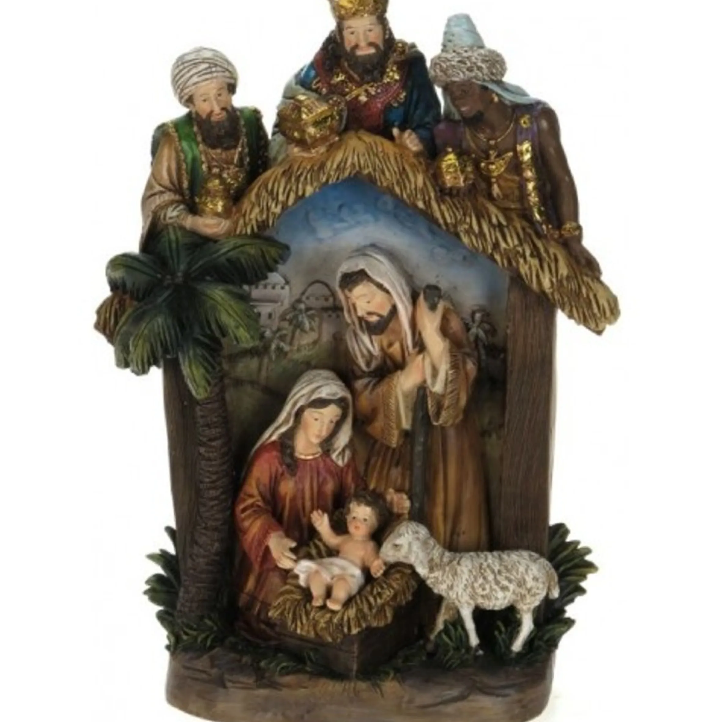 12" Religious Nativity Creche Scene Christmas Table Top Decoration