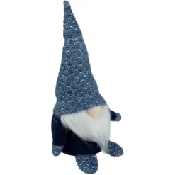 10.5" Royal Blue Knit Gnome Christmas Figure