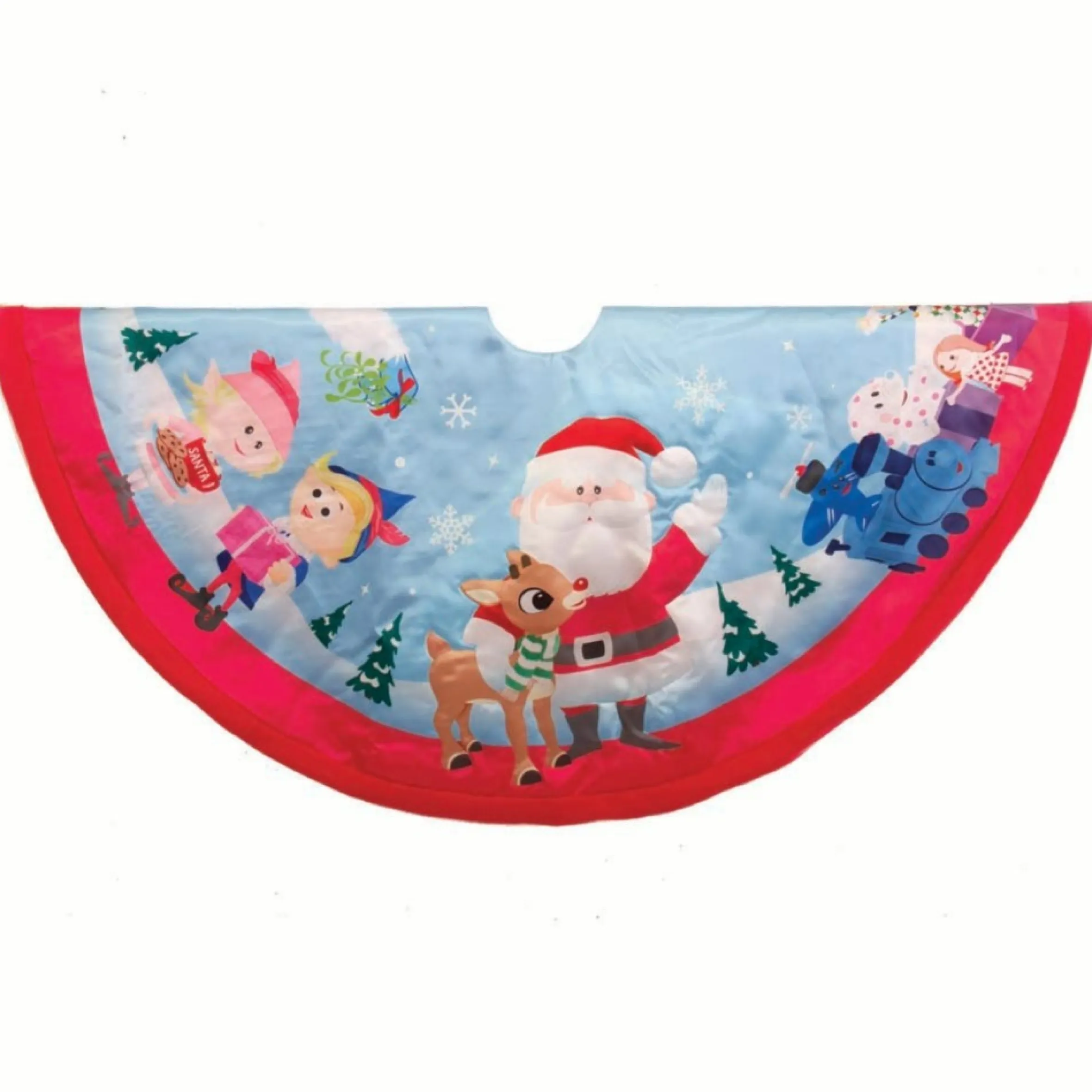 48" Rudolph And Friends Round Christmas Tree Skirt