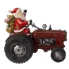 11" Rustic Santa Claus On Tractor Tabletop Christmas Figure