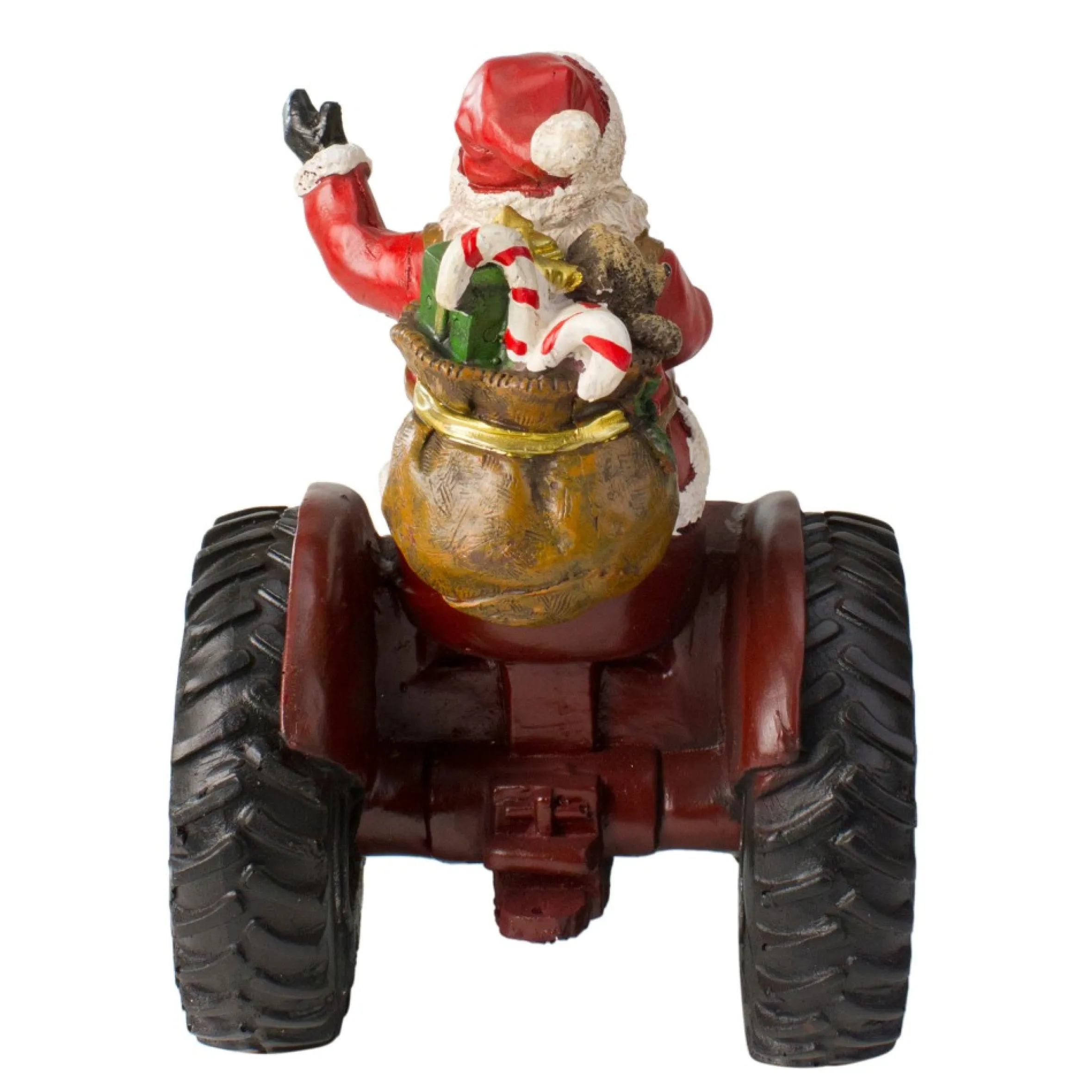 11" Rustic Santa Claus On Tractor Tabletop Christmas Figure