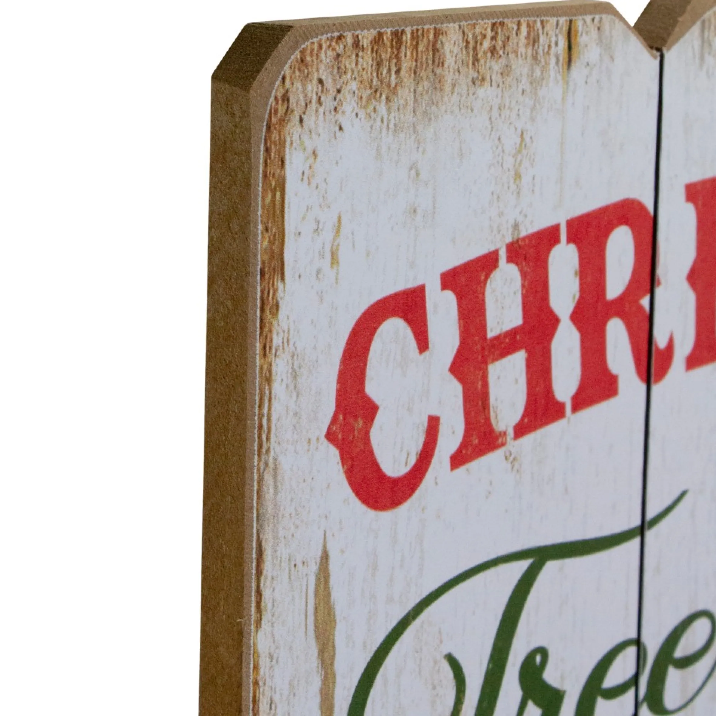 23.5" Rustic Wooden Christmas Tree Farm Hanging Wall Sign