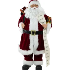 36" Santa Claus With Naughty Or Nice List Christmas Figure