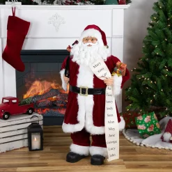 36" Santa Claus With Naughty Or Nice List Christmas Figure