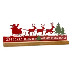 23.5" Santa Sleigh Christmas Tabletop Countdown