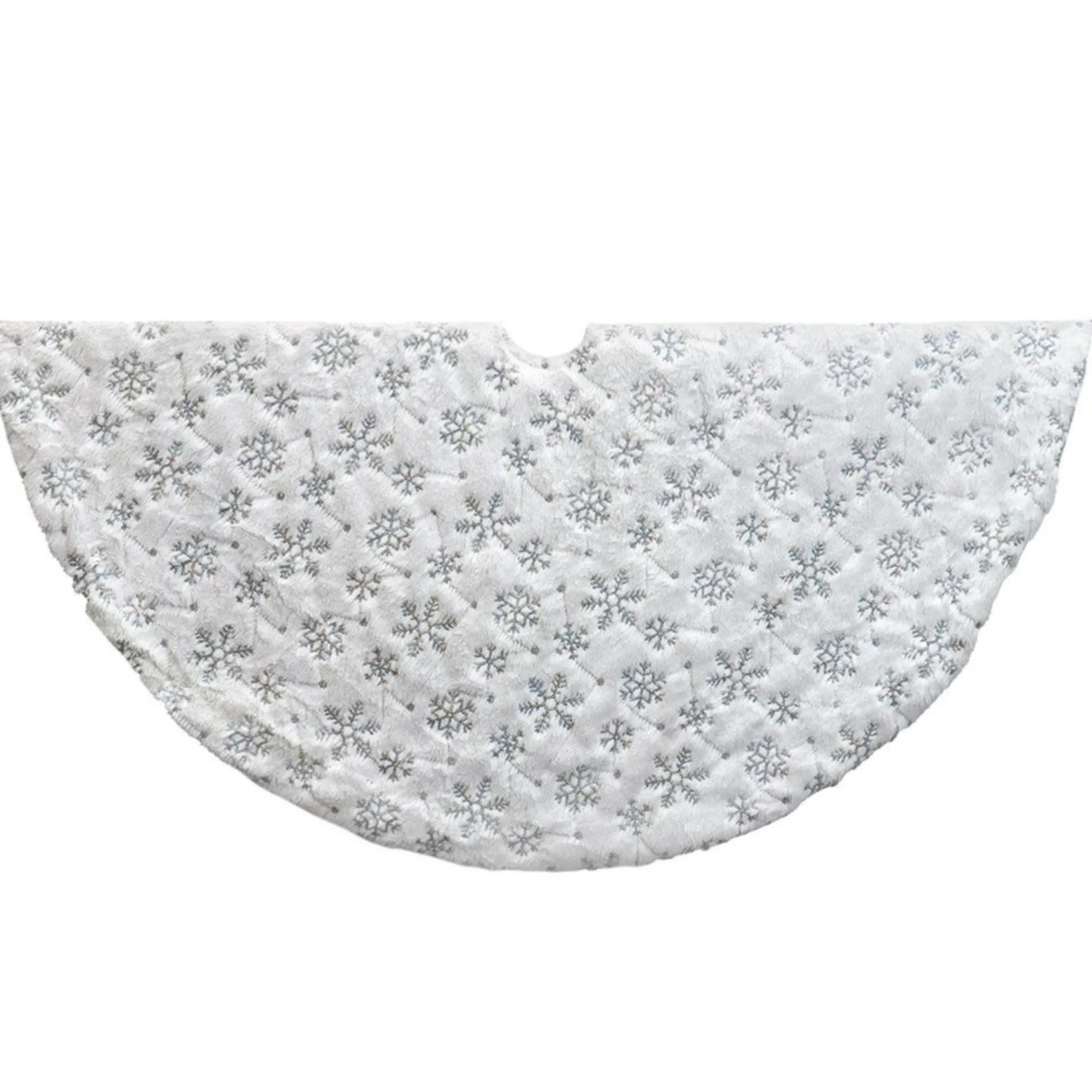 48" Sequined Snowflake Christmas Tree Skirt