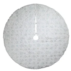 48" Sequined Snowflake Christmas Tree Skirt