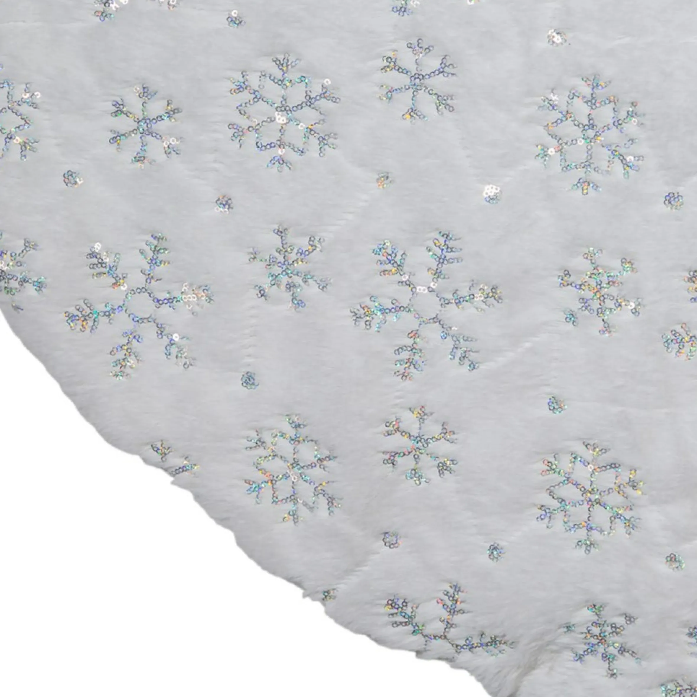 48" Sequined Snowflake Christmas Tree Skirt