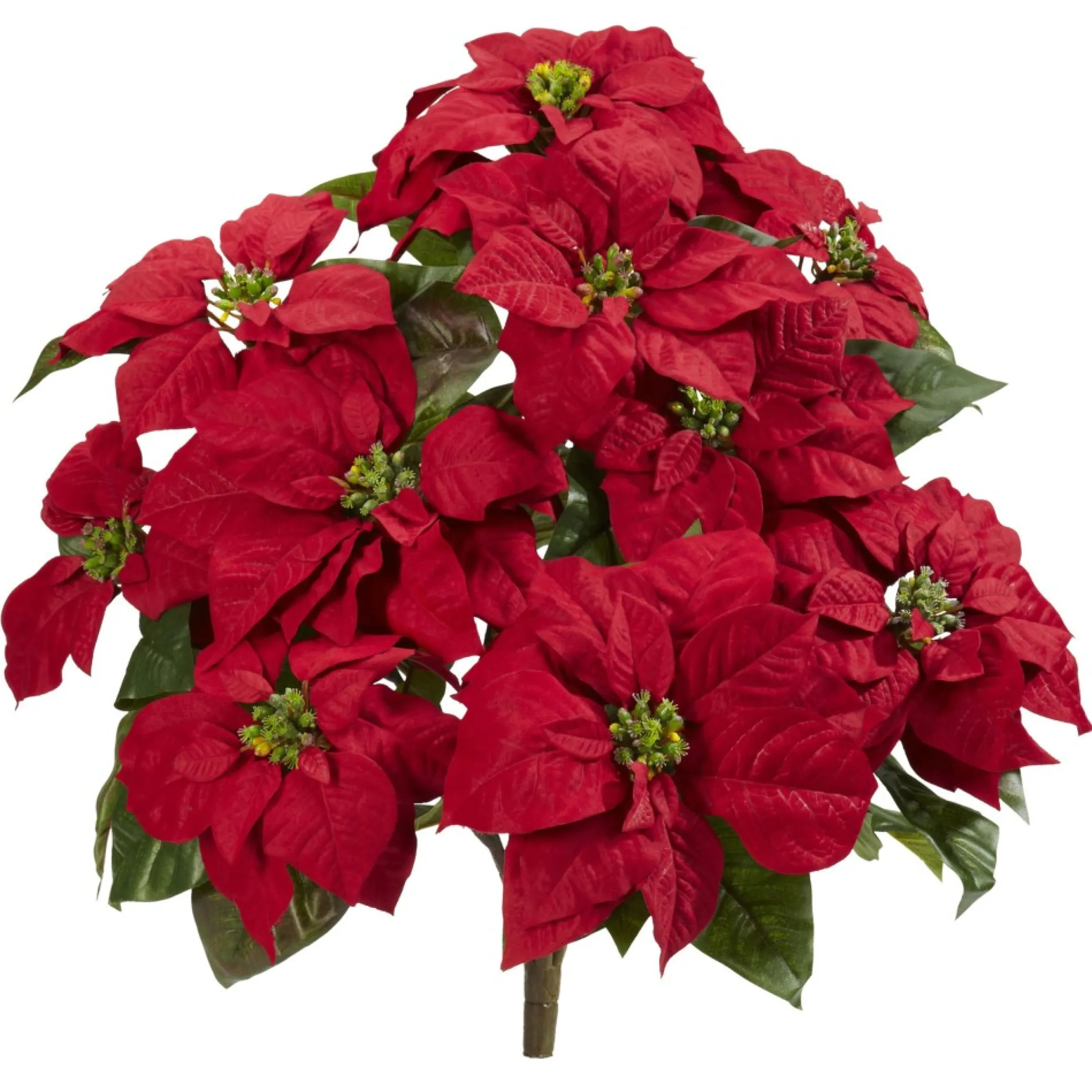 Set Of 2 Artificial Poinsettia Plant 24"