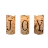 Set Of 3 Battery Operated Joy Christmas Led Flame-Less Candles 6"
