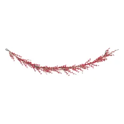 Set Of 2 Berry Twig Artificial Christmas Garlands 5' X 9.5", Unlit