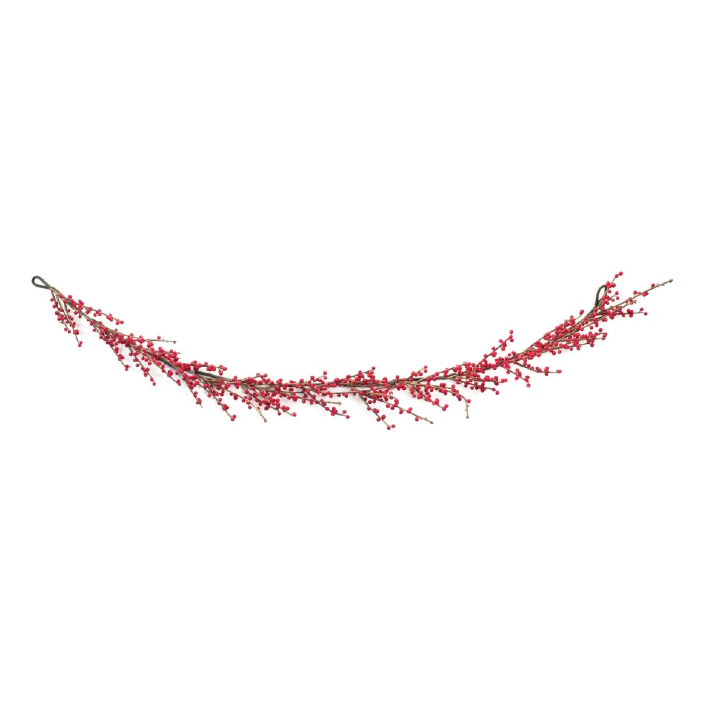 Set Of 2 Berry Twig Artificial Christmas Garlands 5' X 9.5", Unlit