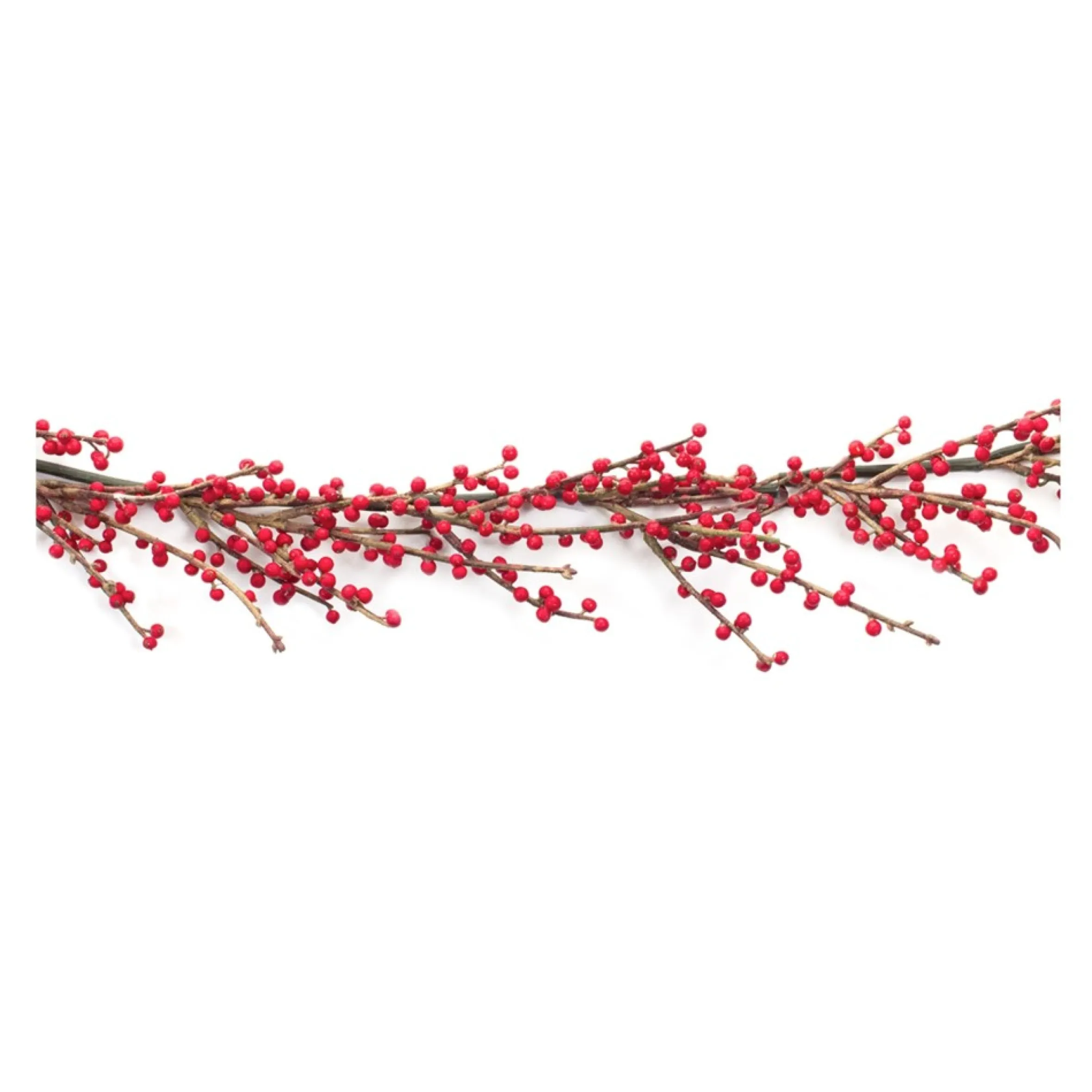 Set Of 2 Berry Twig Artificial Christmas Garlands 5' X 9.5", Unlit