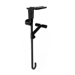 Set Of 2 Black Mantle Garland And Stocking Hanger 6.5