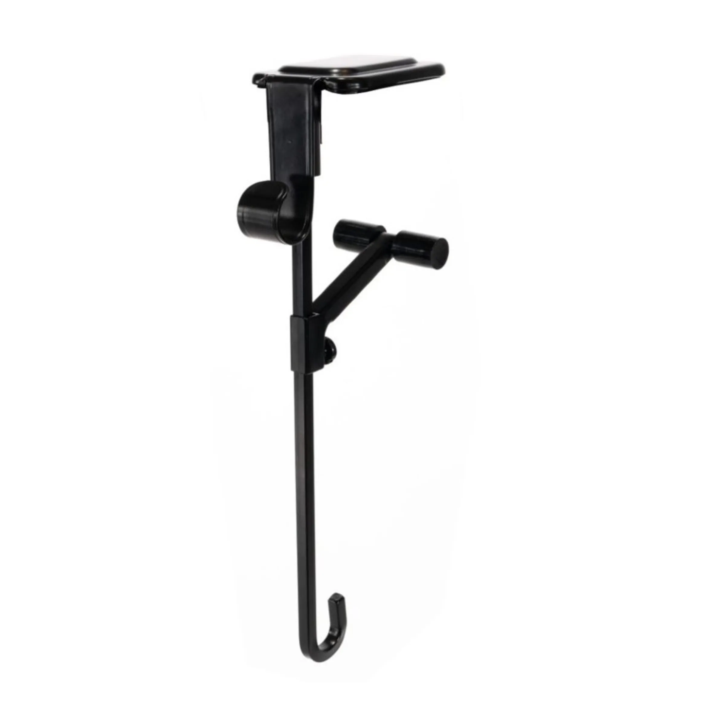 Set Of 2 Black Mantle Garland And Stocking Hanger 6.5"