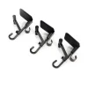 Set Of 3 Black Mantle Garland And Stocking Hanger 6.5"