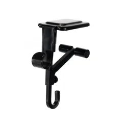 Set Of 3 Black Mantle Garland And Stocking Hanger 6.5"