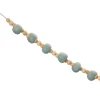 Set Of 2 Blue And Beige Beaded String Christmas Garlands 5.5' X 1.25"