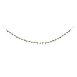 Set Of 2 Blue And Beige Beaded String Christmas Garlands 5.5' X 1.25"
