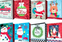 Set Of 672 Christmas Gift Bags With Spinner Retail Rack