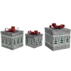 Set Of 3 Christmas Tree Nesting Gift Box Decorations 10"