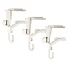 Set Of 3 Cotton White Christmas Mantle Garland And Stocking Hanger