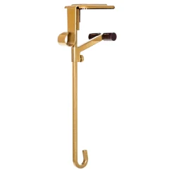 Set Of 2 Gold Mantle Garland And Stocking Hanger 6.5