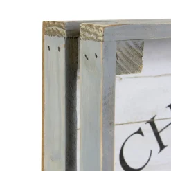 Set Of 2 Gray And White Farm Fresh Christmas Trees Wooden Tray Hanging Signs 21