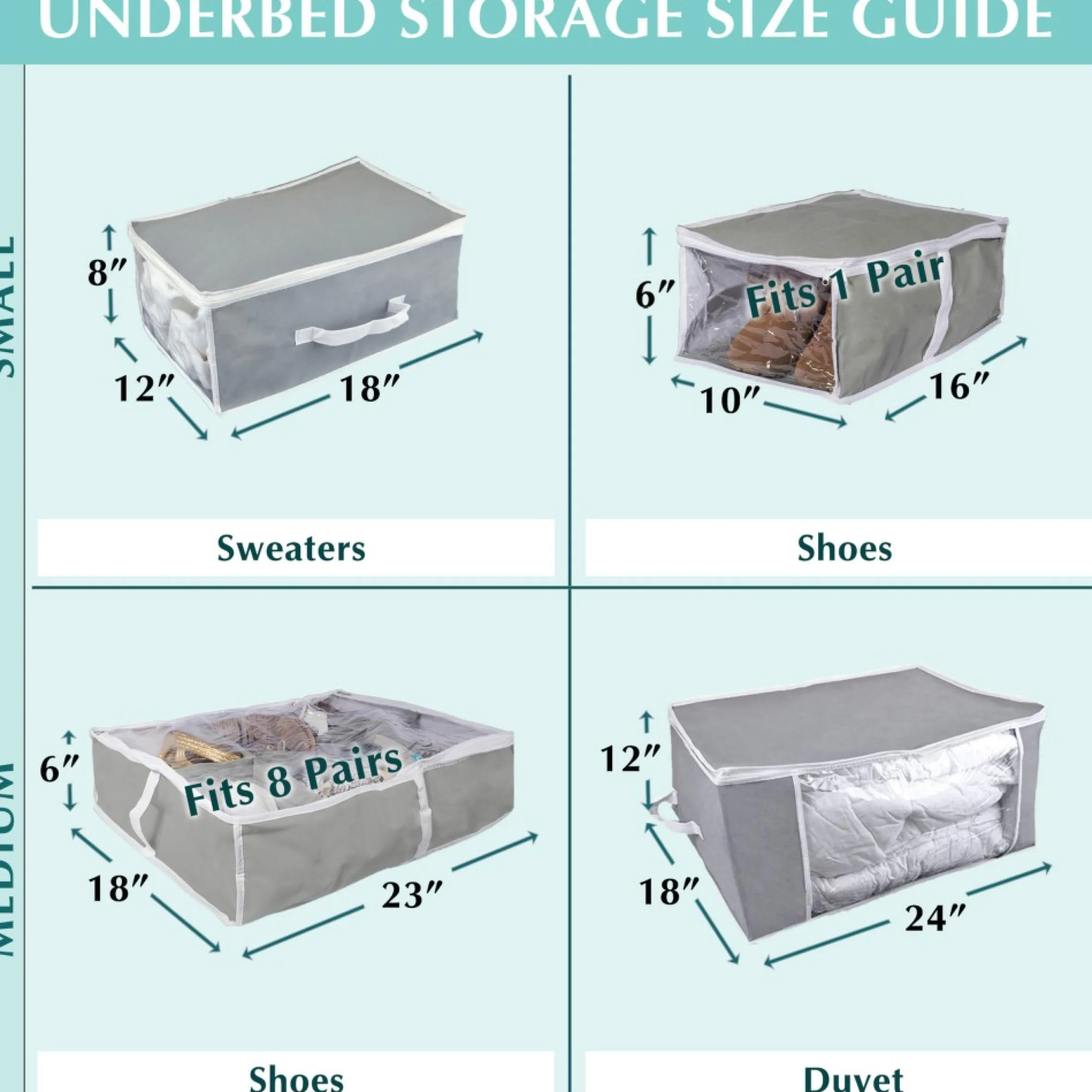 Set Of 2 Gray Damask Patterned Soft Storage Bins With Zipper Closure 18"