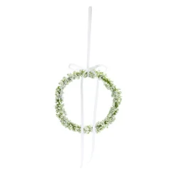 Set Of 6 Green Frosted Mixed Berry Christmas Wreath 7"