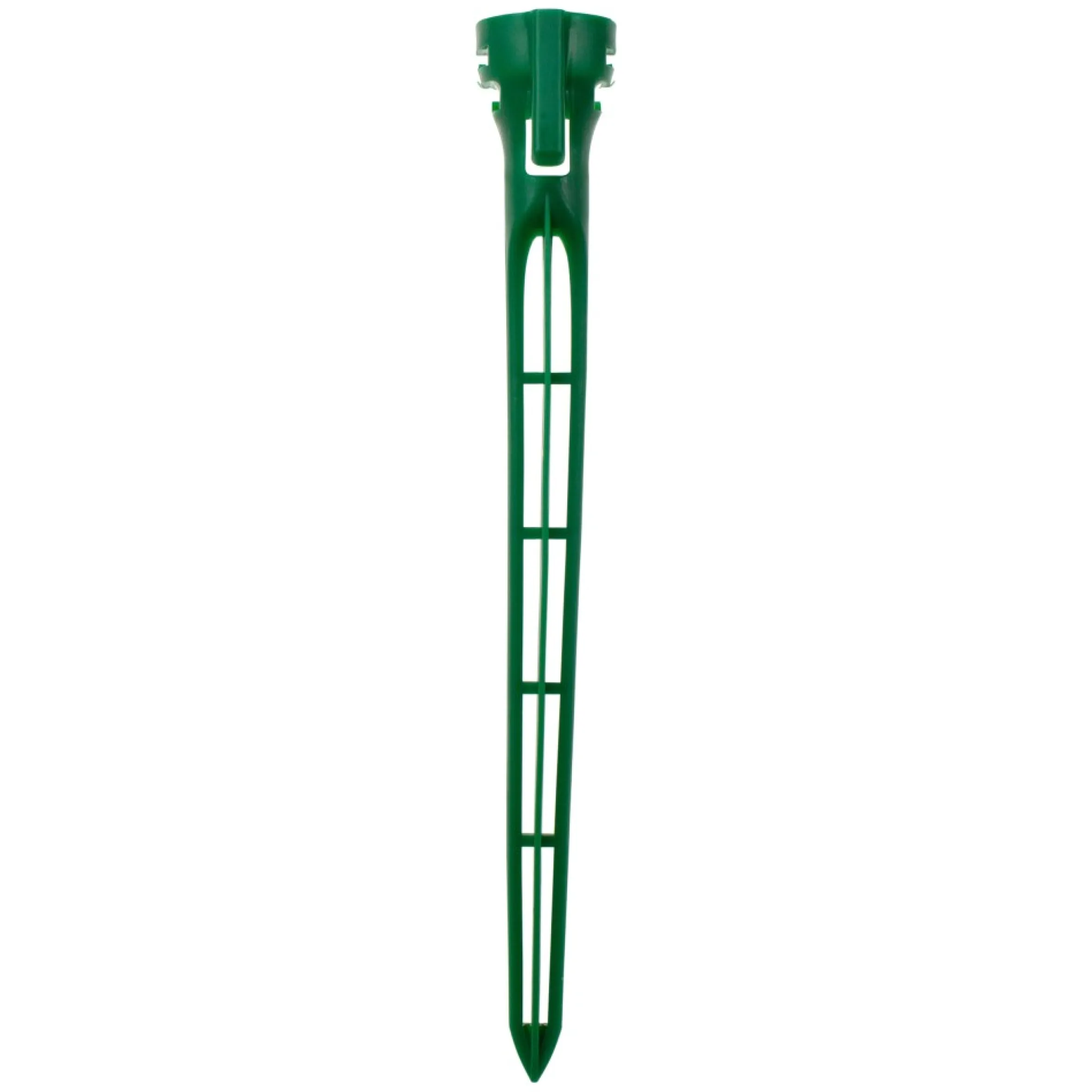 Set Of 20 Green 2-In-1 Christmas Decorations Tie Down And Light Stakes - 7.5 Inch