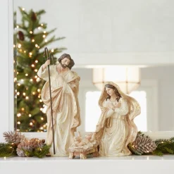 Set Of 3 Holy Family Christmas Nativity 18.5"