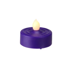 Set Of 4 Led Lighted Christmas Purple And Pink Tea Light Candles
