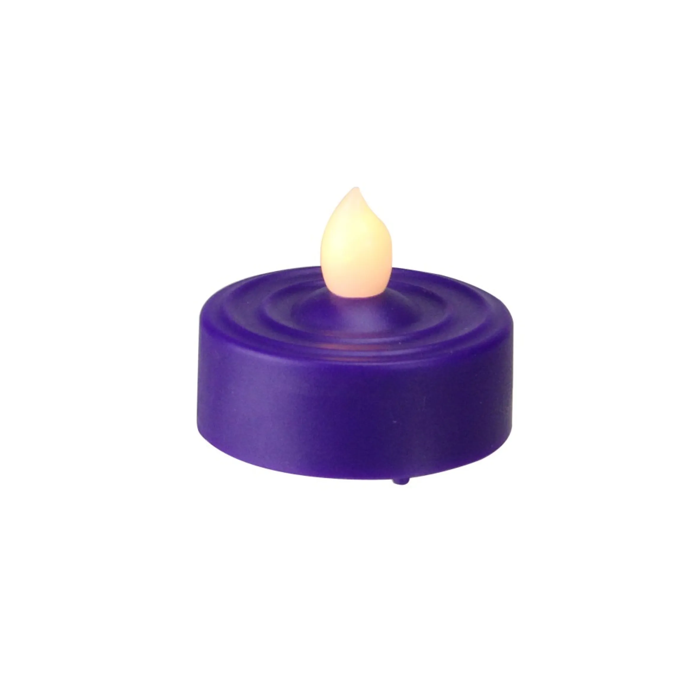 Set Of 4 Led Lighted Christmas Purple And Pink Tea Light Candles
