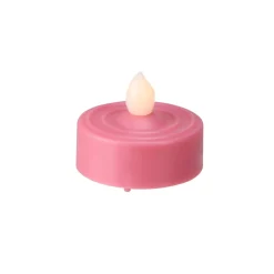 Set Of 4 Led Lighted Christmas Purple And Pink Tea Light Candles