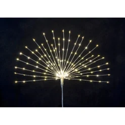 Set Of 2 Lighted Led Contemporary Starburst Christmas Tree Topper - White Lights 23.5"