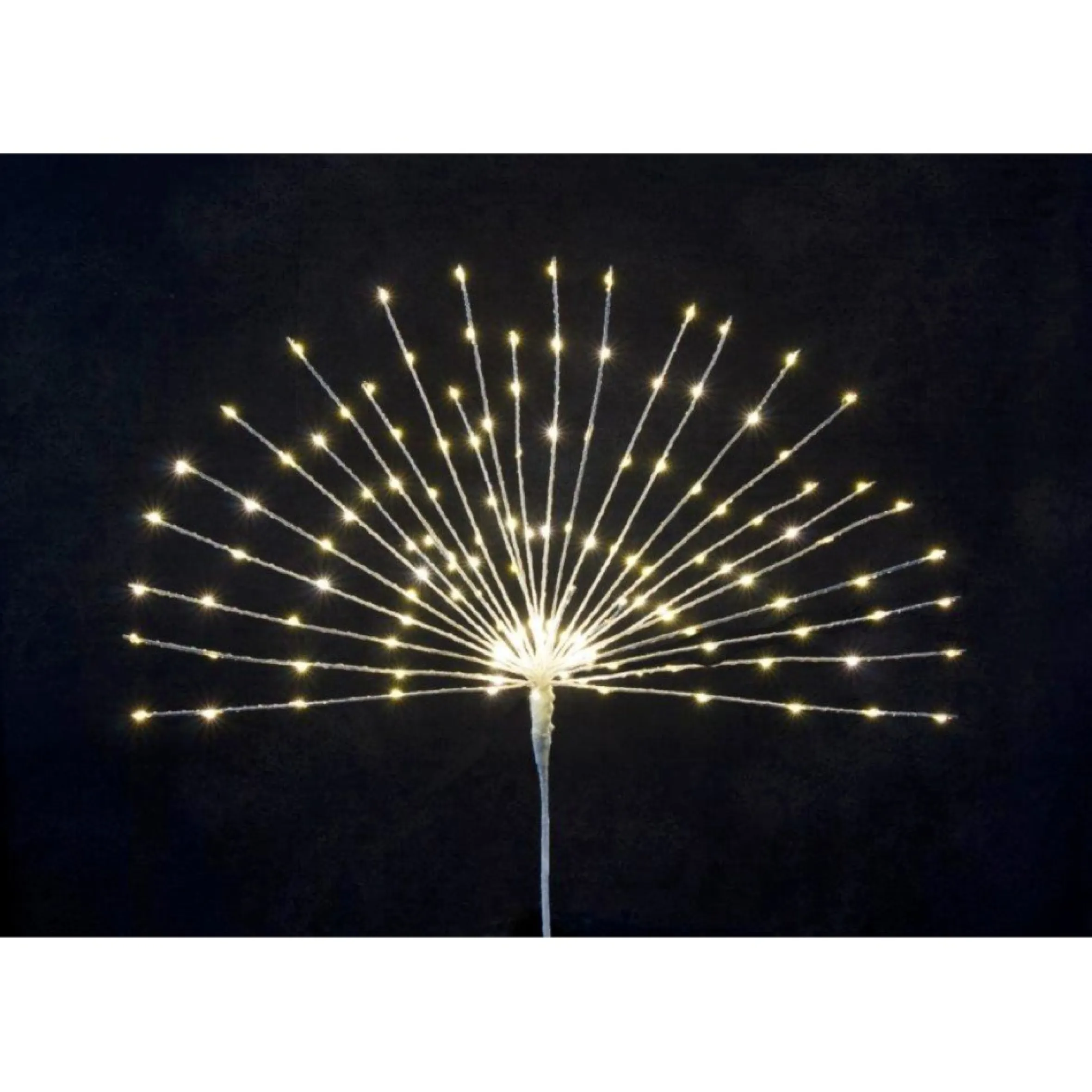 Set Of 2 Lighted Led Contemporary Starburst Christmas Tree Topper - White Lights 23.5"