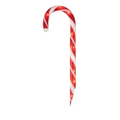 Set Of 10 Lighted Outdoor Candy Cane Christmas Pathway Markers 12