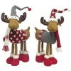 Set Of 2 Merry Moose Christmas Plushies 16"