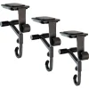 Set Of 3 Onyx Black Mantle Garland And Christmas Stocking Hanger
